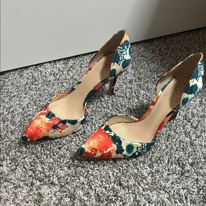 Vince Camuto Multicolor Floral Heels